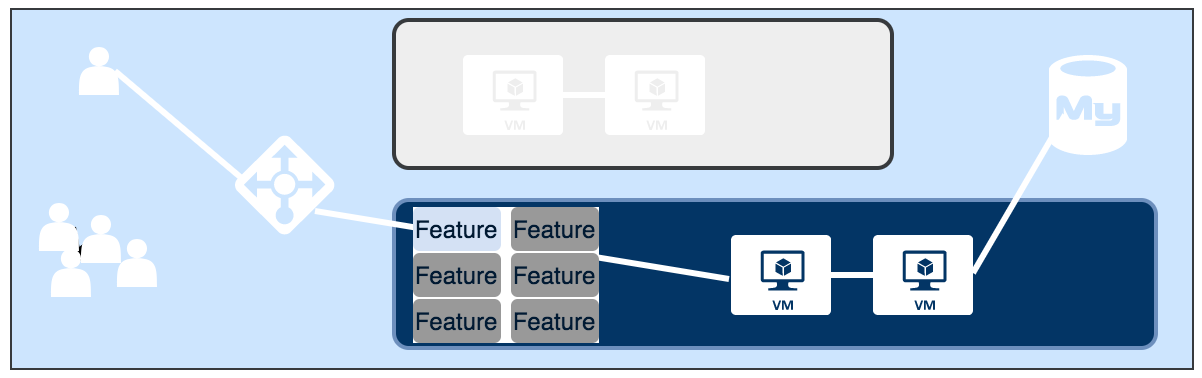 Enabling a single feature for a distinct subset of users